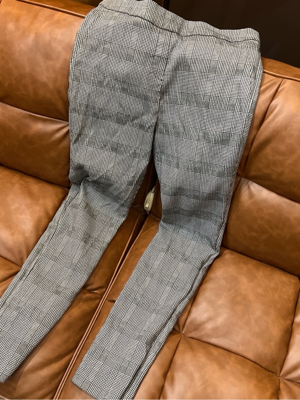 Liz Claiborne Black & White Glen Plaid Pants